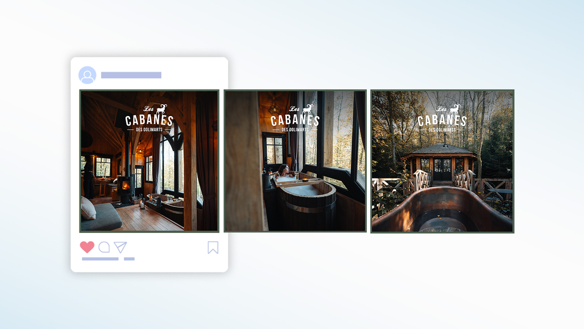 Campagne marketing digital Les cabanes de Dolimarts